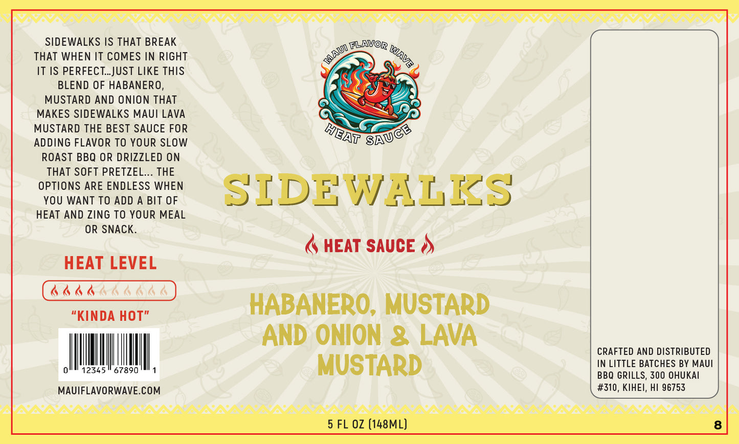Sidewalks - Maui HOT Mustard - Not Your Ordinary Mustard