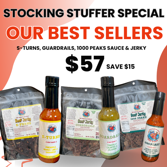 Stocking Stuffer Special - Our Best Sellers Sauce and Jerky COMBO